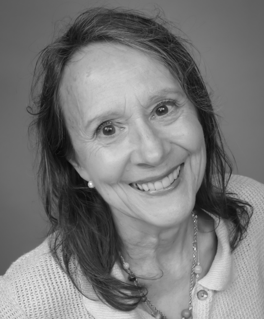 Black and white head shot of Way to Wellville founder Esther Dyson