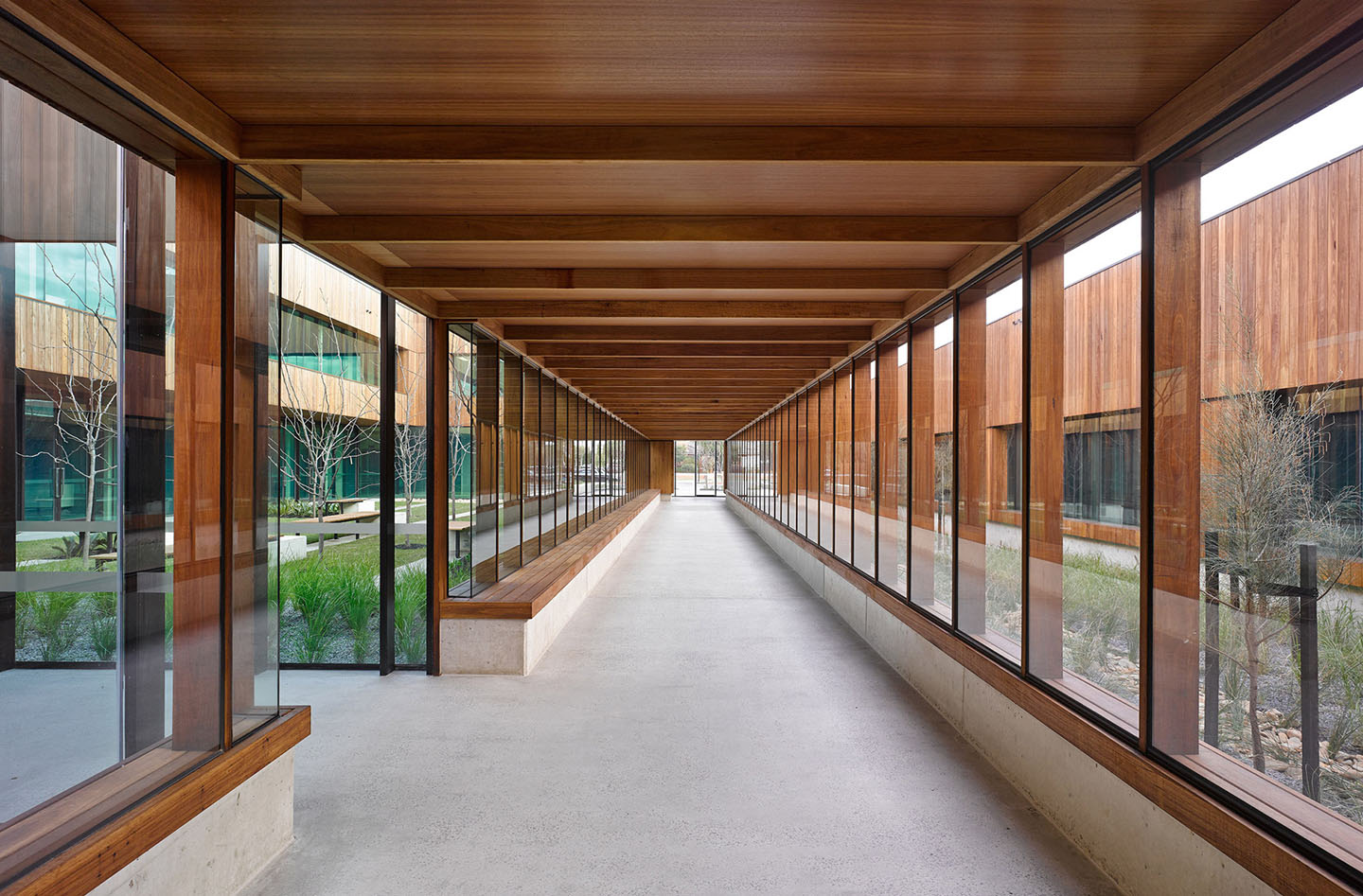 A photograph of the hallways at Dandenong Hospital.