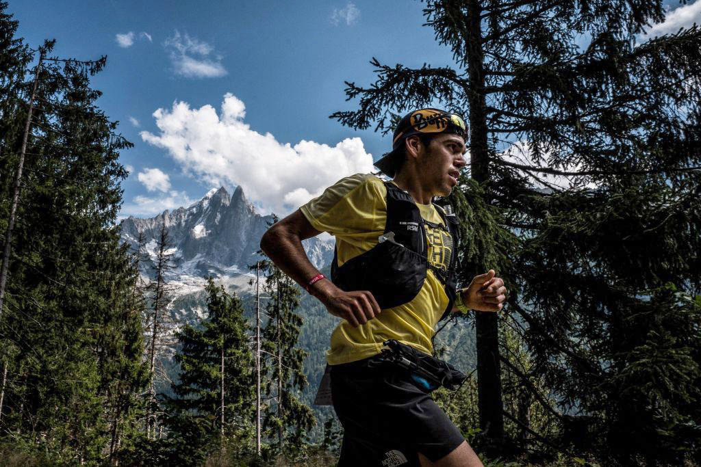 A runner at Ultra Trail Mont Blanc