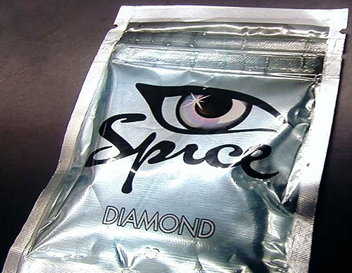 An evidence photo of synthetic cannabis.